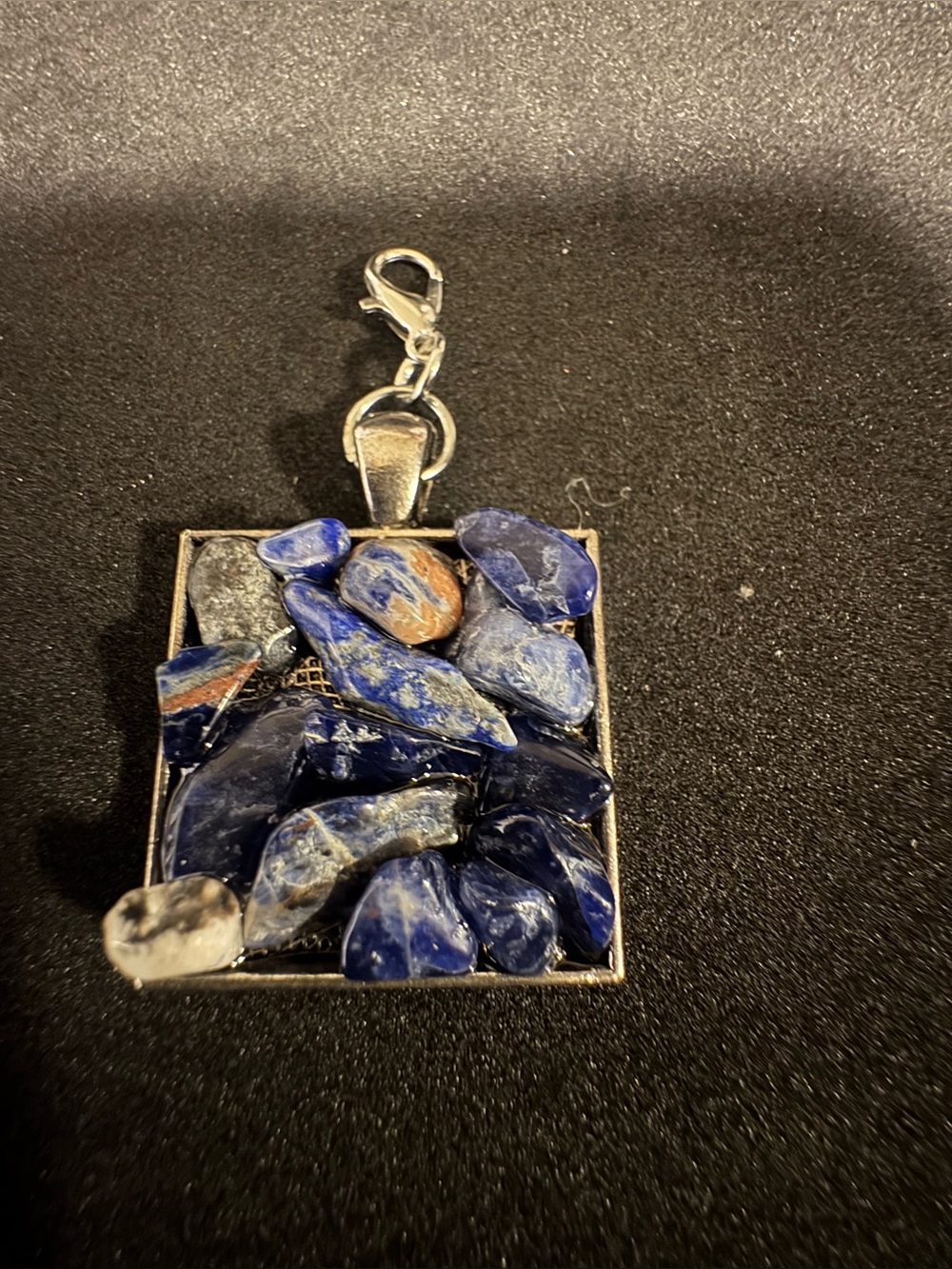 Blue sodalite Mosaic Pendant Charm